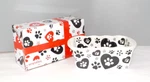 Temptations By Tara Pawfetti 12OZ Loaf Pan White/black Hearts/paw Prints Gift Bo. Fixed Price $16.00.