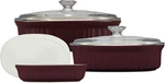 Ceramic Bakeware Set With Lids Chip And Crack Resistant Stoneware Baking Dish,. Fixed Price $87.21.