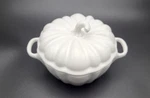 Creuset Petite Pumpkin Casserole - 12 Oz White Nib. Fixed Price $49.00.