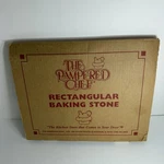 Pampered Chef 12"X15" Rectangular Baking Stone Bread Pizza Sheet Tray Dough Mat. Fixed Price $47.95.