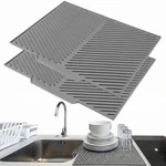 2 Pack Silicone Dish Drying Mats For Kitchen Counter Self Draining Mat.... Fixed Price $31.45.