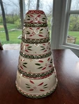 Temptations Nesting Bowls Mixing Measuring Festivefetti Christmas Set Of 5. Fixed Price $85.00.