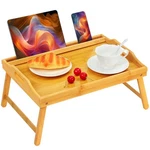 Bed Table Breakfast Trays Serving Bamboo Laptap Floding Legs Wi.... Fixed Price $26.35.