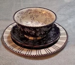 Temptations By Tara Eggplant Floral Place Setting Dinner Salad Plate Bowl. Fixed Price $22.50.