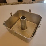 Vintage Mirro Aluminum 5395M 2 Piece Square Angel Food 9" X 4" Cake Pan. Fixed Price $25.00.