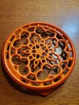 "flame" Le Creuset Round Cast Iron French Trivet For Dutch Oven France Volcanic. Fixed Price $74.99.