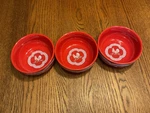Temptations By Tara Red Doodle Set Of 3 Bowls 5. Fixed Price $24.95.