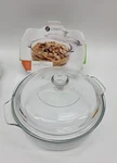 2 Piece Libbey Quart Glass Casserole Dish Baking. Fixed Price $29.99.