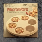 Vintage Anchor Hocking Microware Muffin Pan PM447/T1 9 " 248MM Factory Sealed. Fixed Price $9.99.