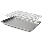 Checkered Chef Baking Pan And Cooling Rack - Half Sheet, Silver. Fixed Price $33.99.