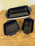 Avla Sincere Design Stoneware 3-PIECE Rectangular & Square Baking Dish Set. Fixed Price $9.99.