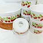 Vtg Action Japan Strawberry Ramekin Set & Large Bowl 9-PIECE Stoneware Bakeware. Fixed Price $49.99.