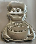 Wilton Cookie Monster Cake Pan Muppets Happy Birthday 502-3738 Aluminum Mold. Fixed Price $19.99.