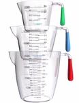 Vremi 3 Plastic Measuring Cups Set - Bpa Free Piece, Multicolor. Fixed Price $27.84.