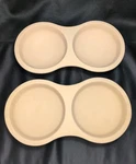 Set Of 2! Pampered Chef Double Microwave Egg Cookers Stoneware #5124 Pair A+!. Fixed Price $36.99.