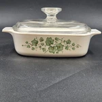 Corelle Callaway Ivy A-1-B11 Corning Liter Casserole Dish & Lid 7" Sq X 2" Vtg. Fixed Price $27.99.