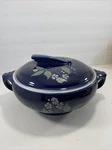 Hall Casserole Dish 8.5" With Cover Lid Round Cobalt Blue Garden 1.5 Qt Bowl. Fixed Price $25.99.