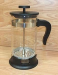 Ikea French Press Coffee / Tea Maker Tall Clear Glass Black & Stainless Steel. Fixed Price $38.08.