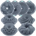 Tongjude 4 Pieces Silicone Fluted Cake Pans, 9/10/12 Cups Tube Baking Pan, Si.... Fixed Price $51.99.