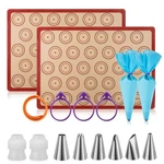 Angadona Macaron Silicone Baking Kit (16PCS Set) Macaroon Set.... Fixed Price $23.60.