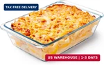 Nutriups 2.4QT Rectangular Deep Glass Baking Dish, Pan For Oven, Cl. Fixed Price $29.22.