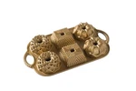 Nordic Ware Cast Aluminum Geo Bundtlette Pan, Gold. Fixed Price $59.95.