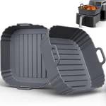 Pintaur Square Silicone Air Fryer Liners 2 Pack, Compatible 5-6.5QT, Gray. Fixed Price $18.84.