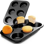 2 Pack 6 Muffin Pan Nonstick Steel Cupcake Baking Tray. Fixed Price $12.95.