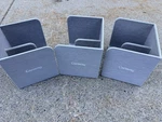 Set Of 3 Caraway Gray Fabric Magnetic Storage Organizers. Fixed Price $29.97.