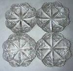 American Brilliant Round Bowl Shallow Apb Cut Crystal Glass Dish Set Of 4. Fixed Price $34.95.