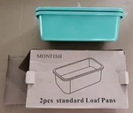 Monfish 2PCS Bread Loaf Pans For Home Baking, Carbon Steel 1LB Tin, Rose.... Fixed Price $29.99.