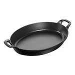 Staub Cast Iron 12.5-INCH X 9-INCH Oval Baking Dish Matte Black. Fixed Price $199.95.