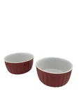 Bialetti Casa Italia 14 Oz Stoneware Ramekins, Red, Preowned, Set Of 2. Fixed Price $7.00.