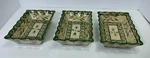 Temptations Old World Green 3 Mini Loaf Baking Pan DISH7 X 5 Scalloped Edges. Fixed Price $25.00.