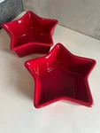 Set Of 2 Chantal Red Star Shaped Dish. Fixed Price $27.00.