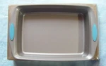Rachael Ray Cucina Nonstick 9X13" Cake Pan W/ Lid And Grips Agava Blue New (683). Fixed Price $25.00.