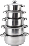 5-PIECE Non-stick Stainless Steel Cookware Set With Glass Lids. Fixed Price $96.99.
