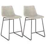 Amerihome BSLC24GSET Classic Faux Leather 24" Counter Height Chair - Stone. Fixed Price $245.50.