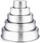 Teamfar Cake Pan, 4 - 6 8 9 11 Stainless Steel Round Baking Ti. Fixed Price $39.88.