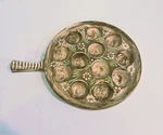 Vtg French Handmade & Hand-painted Ceramic Escargot Server Baking Dish "euc". Fixed Price $35.00.