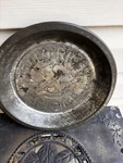 Vintage Mrs. Smith's Mello-rich Pie 9 1/2" Tin Pan Plate Advertising Embossed. Fixed Price $9.99.