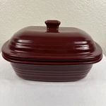 The Pampered Chef Stoneware Cranberry 3.1 Qt / 3L 5093 Covered Casserole Dish. Fixed Price $44.50.