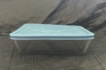 Pyrex 6-CUP Rectangle Glass Storage Dish W/lid 7211-PC Cadet Blue. Fixed Price $5.99.