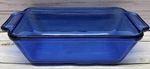 Anchor Ovenware Blue Glass Loaf Dish 5.25X9X2.75 1.5QT Some Wear. Fixed Price $15.99.