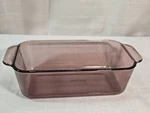 Pyrex 213-R Cranberry Glass Casserole Dish Baking Pan Handled 1.5QT Vintage. Fixed Price $16.19.