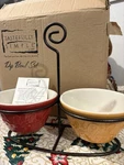 Tastefully Simple Dip Bowl Set Of 2 Wrought Iron Stand New. Fixed Price $19.99.