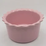 Chantal Pink Ruffled Ceramic Baking Dish 5 Round Oven Safe Cottagecore. Fixed Price $17.95.
