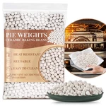 1.94LB Pie Weights Baking Crust Ceramic Beans Natural Stoneware Round. Fixed Price $19.71.