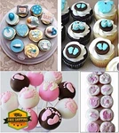 Baby Shower Fondant Mold Set, Mini Gummy Sugar Candy Cupcake. Fixed Price $20.00.