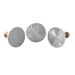 Nordic Ware Geo Cast Cookie Stamps Set Of 3, Silver. Fixed Price $52.99.